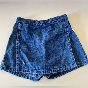 Ralph Lauren little girls Pull-on Denim Skort. Good condition 3/3T